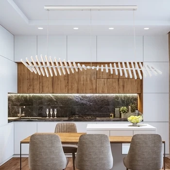 

Nordic LED Chandelier Lighting Black / White Chandelier Living Room Home Decoration Lamps Modern Art Designer Restaurant Bar AC