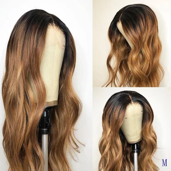 

Ombre Honey Blonde Body Wave Wigs Colored 360 Lace Frontal Wigs For Black Women 150 Denisty Remy Human Hiair Preplucked BabyHair