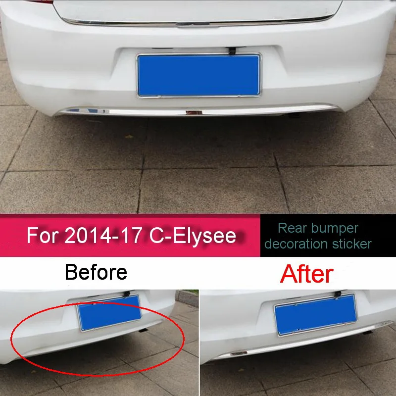 Tonlinker наклейка на внешний задний бампер для CITROEN C-Elysee 2014-17 Стайлинг автомобиля 1