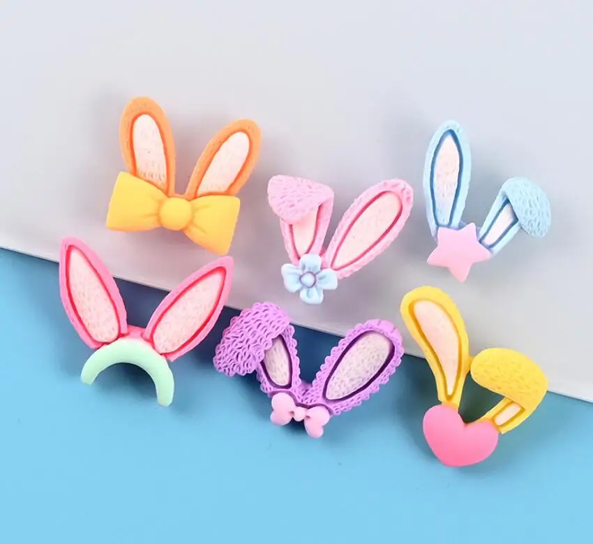 20pcs/lot Cartoon bow Flatback Resin Cabochon Kawaii Flat back Cabochons Kids Hair Bows Accessories DIY Embellishments Decor