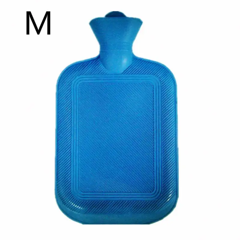 Blue M 0,3/0,5/1,8 л Резиновые грелки для воды, впрыска воды, ручная теплая зимняя грелка, продукт, ручные ноги, грелки, сумки для воды, портативная бутылка - Цвет: Blue M