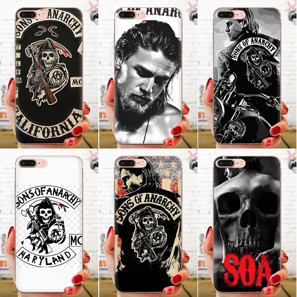Diy Colorful Printing TPU For Galaxy Grand A3 A5 A7 A8 A9 A9S On5 On7 Plus Pro Star 2015 2016 2017 2018 Sons Of Anarchy | Мобильные