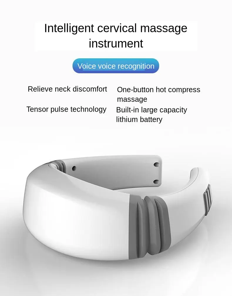 Controle de Voz Alívio da Dor Inteligente Dezenas Cervical Massagem Instrumento Aquecimento Vibração Ombro Massageador 7 Cheap Instrumento Da Massagem Da garganta