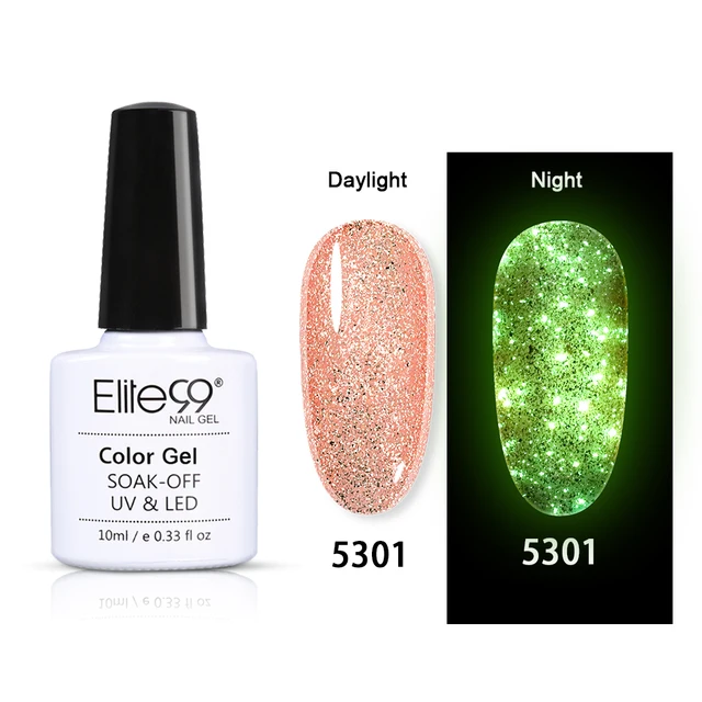 Elite99 Luminous Rose Gold Gel Lack Glow In The Dark Semi Permanent Nagellack Gellak Weg Tränken UV Nägel Gel polnischen Emaille