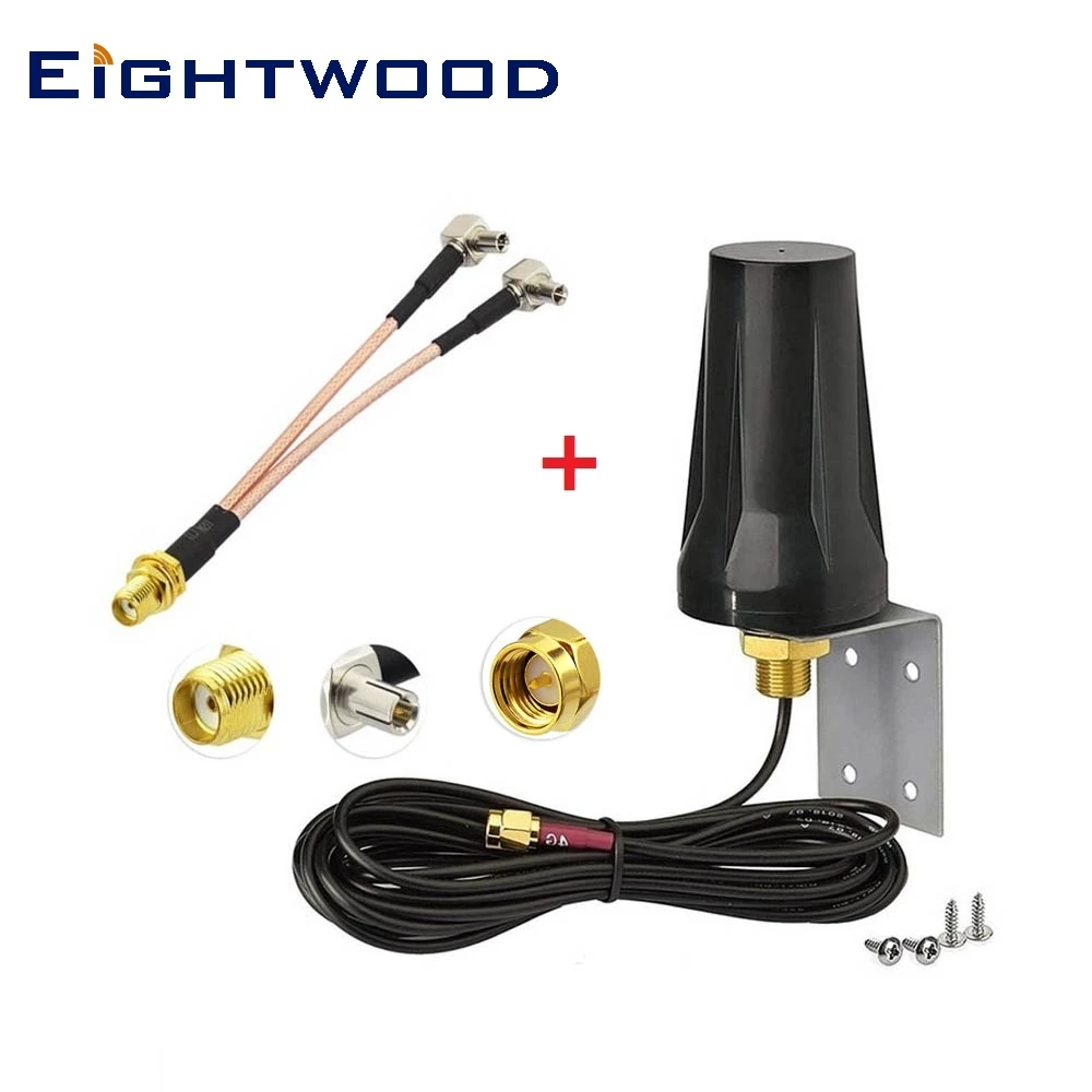 Connettore Sma Maschio/Doppio Ts9 5Dbi 3G 4G Lte Antenna Impermeabile Per Montaggio A Parete Per Router Hotspot Mobile Netgear Nighthawk M1 Mr1100