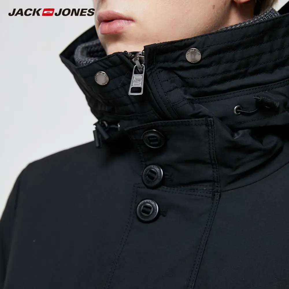 wonderful JackJones Men's Winter Hooded Parka Coat Long Jacket Luxury Overcoat 2019 New Menswear 218309511
