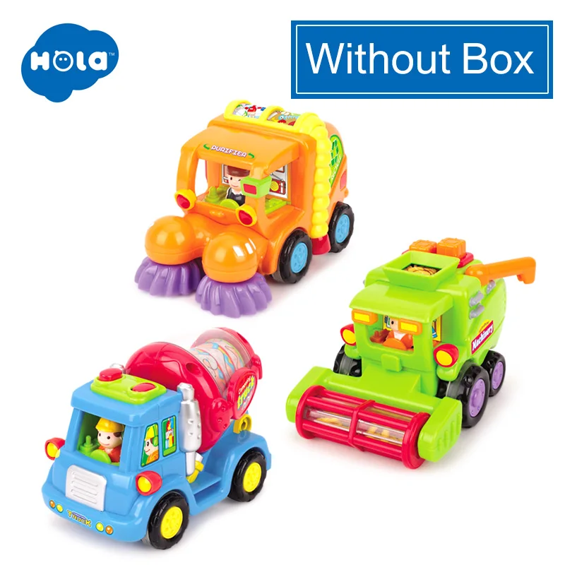 HOLA игрушки 386 Детские игрушки Push& Go фрикционные игрушечные грузовики детские игрушки для ролевых игр - Цвет: WITHOUT BOX