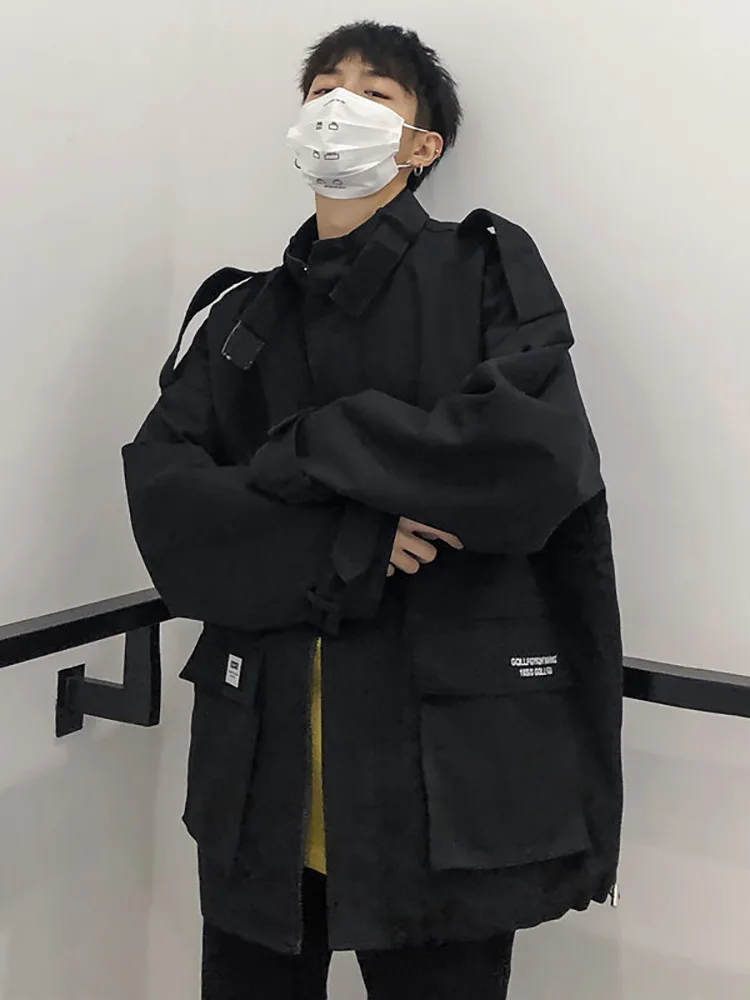 

Spring And Autumn Coat Men's Hong Kong Style Popular Brand INS Workwear Baseball Uniform Function Students Versatile Korean-styl