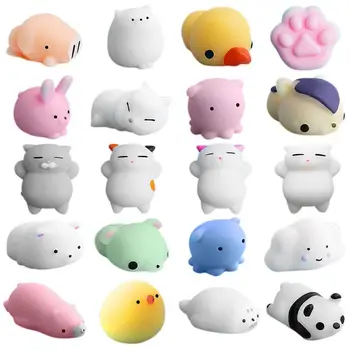 

20Pcs Mini squeeze toy squishy Mochi Soft Release Stress Toys Kawaii Animal Squishy Decompression toys Seal Octopus Rabbit #N20
