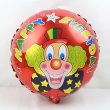 18 дюймов шляпа воздушные шары клоун цирк шоу события День рождения украшения Дети смайлик голова клоуна globos