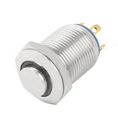 

DC 3V Green Symbol LED SPST 4Pins 12mm Thread Momentary Metal Push Button Switch