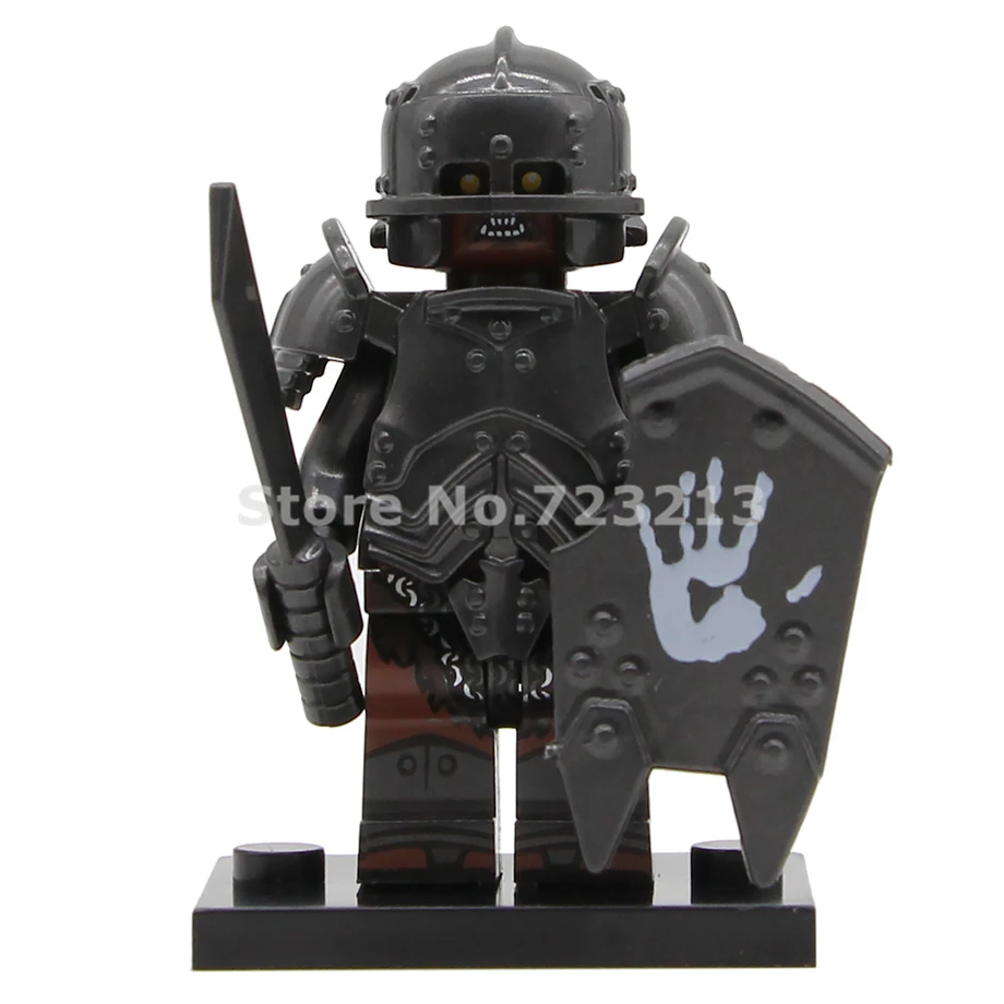 Одиночная Uruk-hai Commander фигурка Archer Army с доспехами меч Rider стрелок берсеркер строительные блоки набор блоков, игрушки - Цвет: Uruk-hai Rifleman