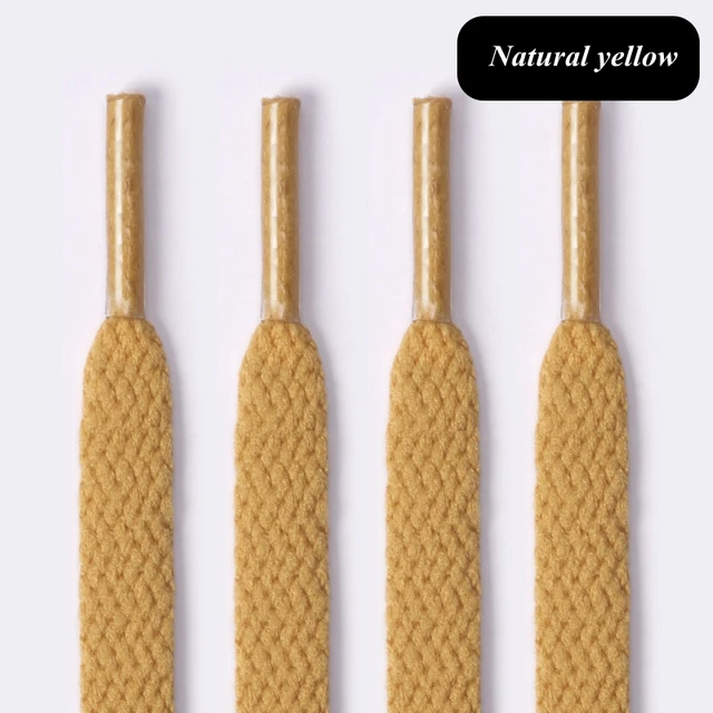 36colors Flat Shoelaces Air Force Sneakers Shoelace Canvas Shoes Basketball Shoes laces Black White Color Shoes Accessories Natural yellow