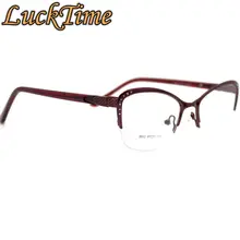 LuckTime, модные женские металлические очки, оправа, половинная оправа, женские очки для близорукости, оправа для очков по рецепту,#8002
