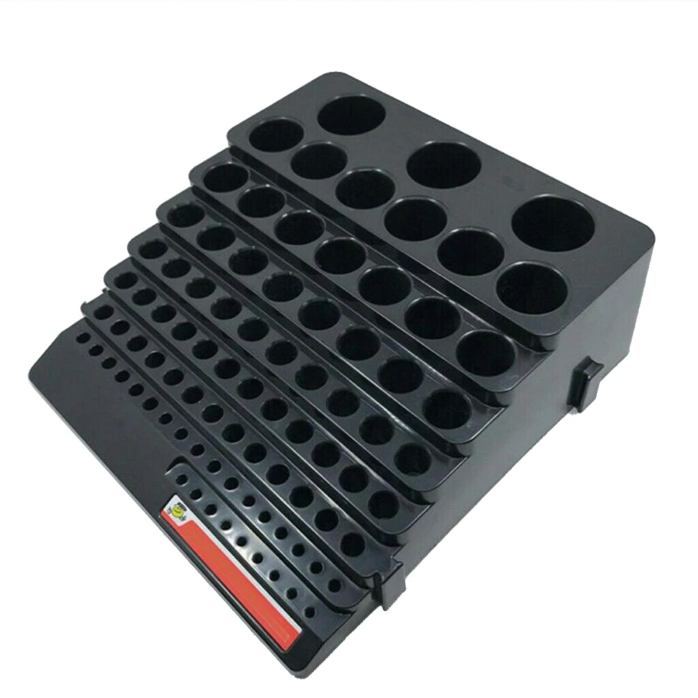 

Multi Hole Durable Holder Drill Organizer Accessories Professional Saving Space Detachable Storage Box Milling Cutter Home Tools