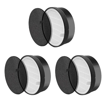 

3-Piece Filter for Levoit LV-H132 LV-H132-RF Air Purifier, Real HEPA and Activated Carbon Filter Kit