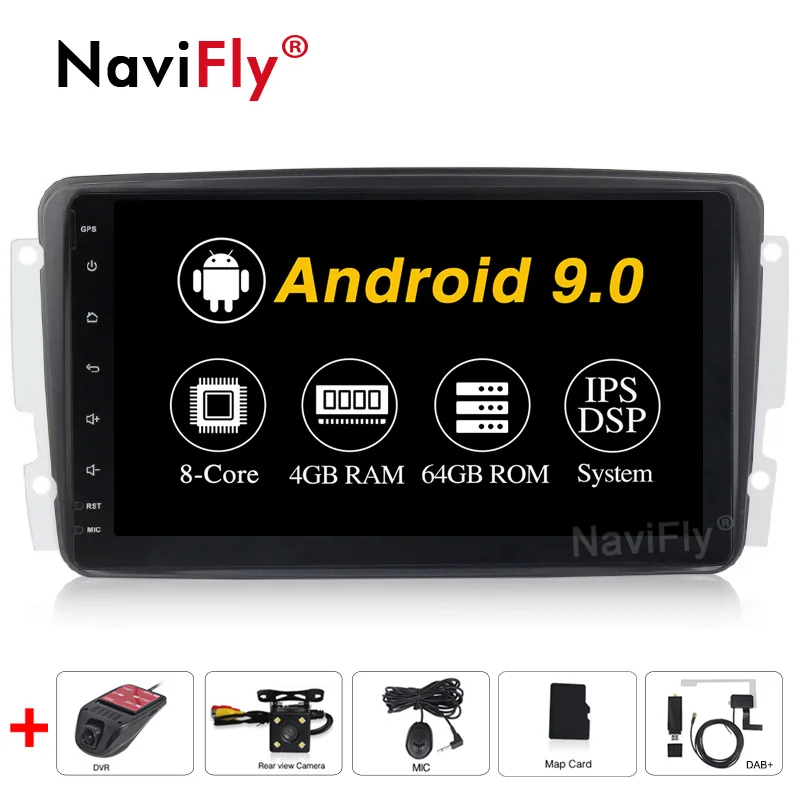 2Din Android9.0 4G ram 64G rom Автомобильный мультимедийный радио для Mercedes/Benz W209 W203 W168 ML W163 W463 Viano W639 Vito RDS - Цвет: 4G RAM 64G ROM