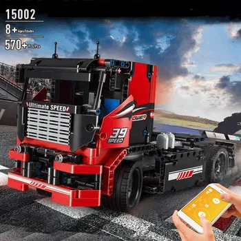 

Building Block 570PCS Pitt Bilt Truck Building Block Model APP Remote Control Truck Boys Assembled Tech Racing Christmas Toys
