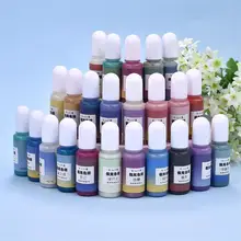 24 Color 10g/Bottle Epoxy UV Resin Pigment Coloring Dye Liquid Epoxy Pigment Resin Colorant Make Jewelry Pigment