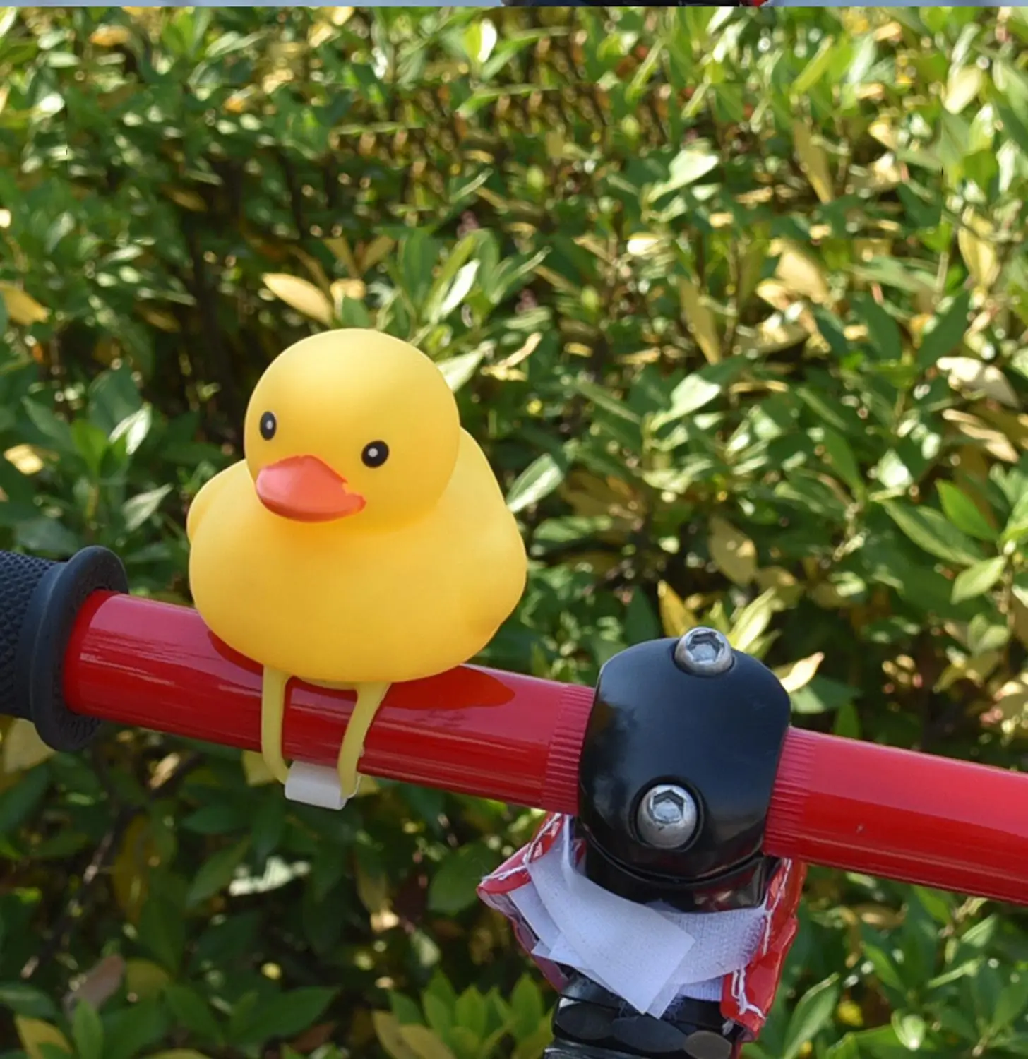 

1pc Cartoon Yellow Silica Little Duck Helmet Head Bicycle Light Shining Mountain Bike Handlebar Duck Head Light Bell Accessories Dropshipping #