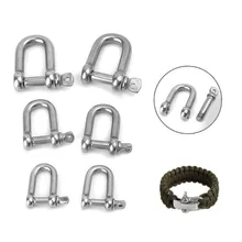 10 шт. парашютный шнур 550 D O U форма банта паракордовая Скоба комплект браслет ремешок для выживания Регулируемый Открытый вязать Пряжка аксессуар