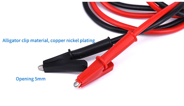 For 4mm Banana Plug Alligator Clips Test Probe Crocodile Clamps 5mm Opening