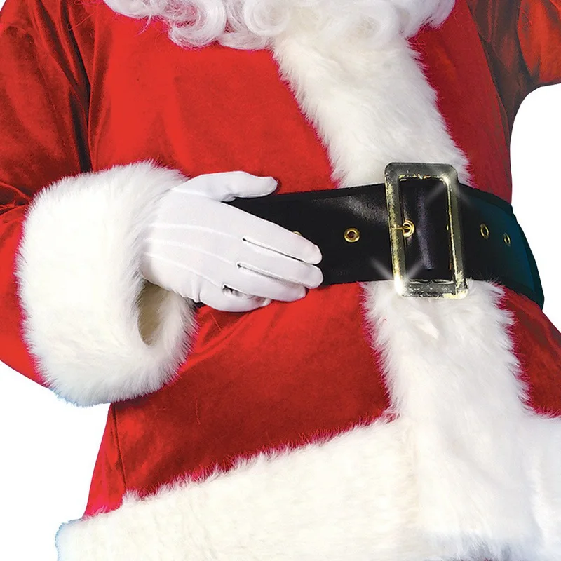 Рождественский костюм Санта-Клауса, рождественский костюм для взрослых для мужчин и женщин, полный комплект Санта-Клауса