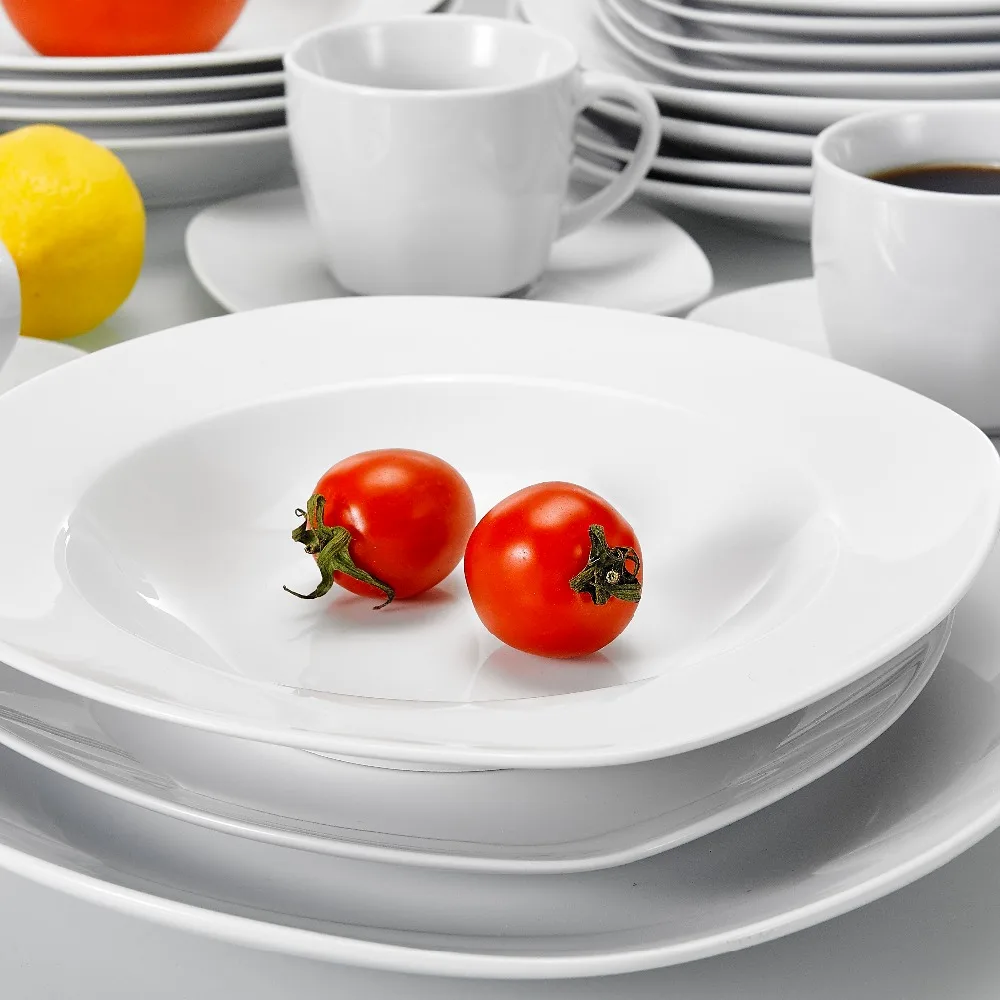 MALACASA Elisa 30pcs China Porcelain Tableware Dinner Set Cups Saucers Plates UK