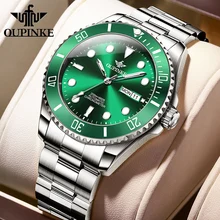 

OUPINKE New Men's Pro Diver Watches Luxurious Business Waterproof Luminous Sapphire Mirror Automatic Mechanical Men's Watches