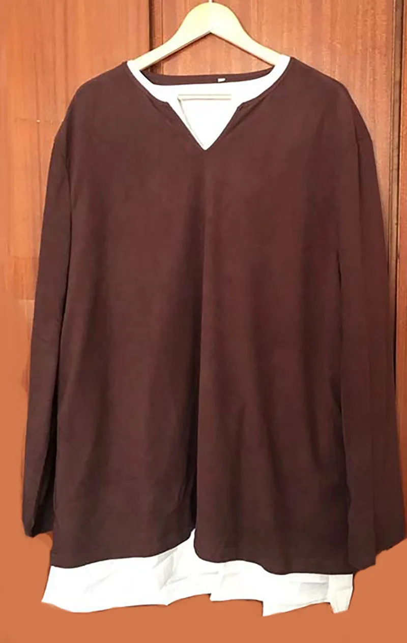 Средневековая мужская туника костюм топ сцена охотник косплей рубашка Garb одежда