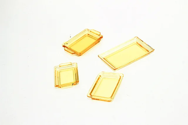 lemon yellow 1:12 кукольный домик Миниатюрный Мини поднос тарелка кукла кухонные аксессуары Игрушка для леса животных Семья коллекционный подарок - Цвет: lemon yellow
