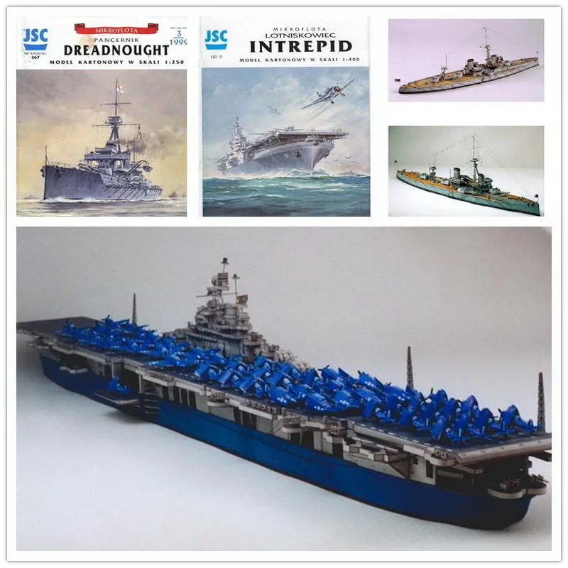 Бесстрашный авиаперевозчик США модель 3D из бумаги класса Aegis destroyer искусство