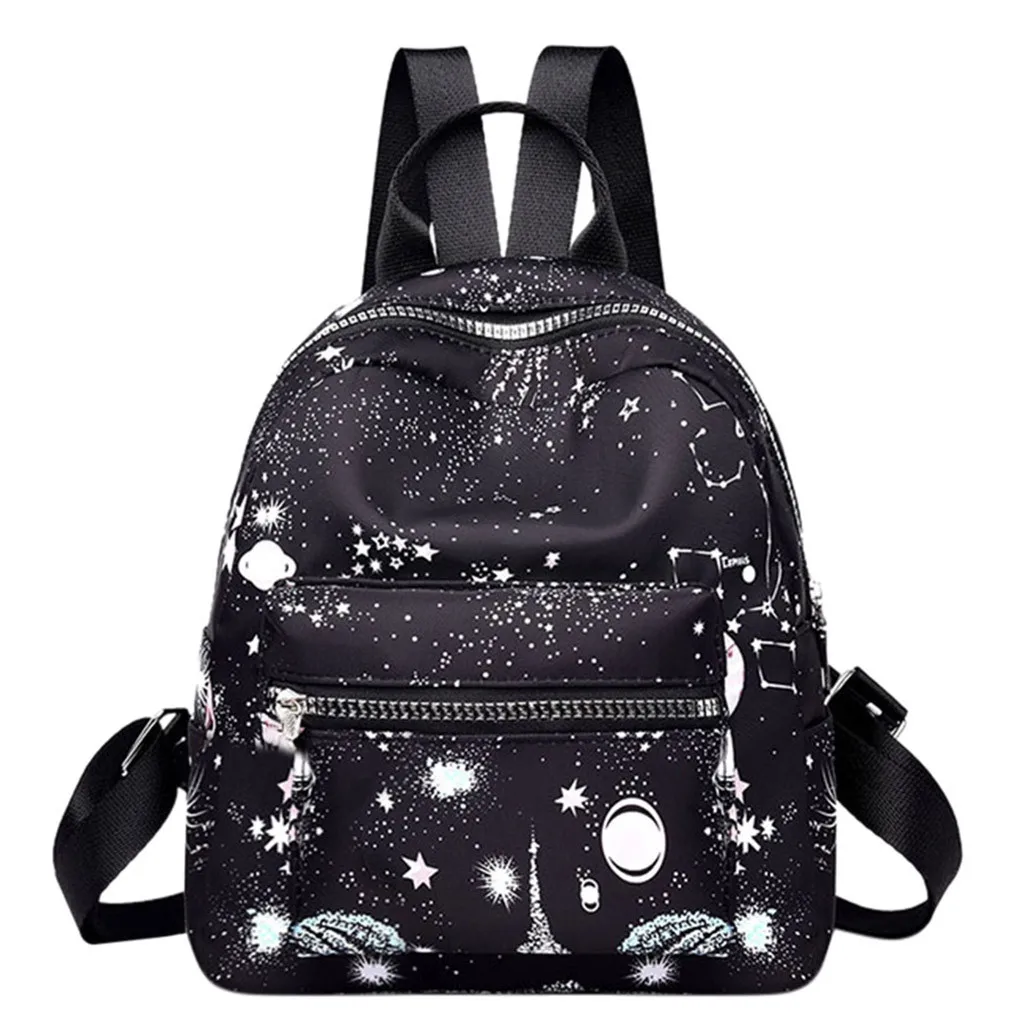 Женский открытый Оксфорд Рюкзаки Девушка Рюкзак для школы сумка Звездное небо