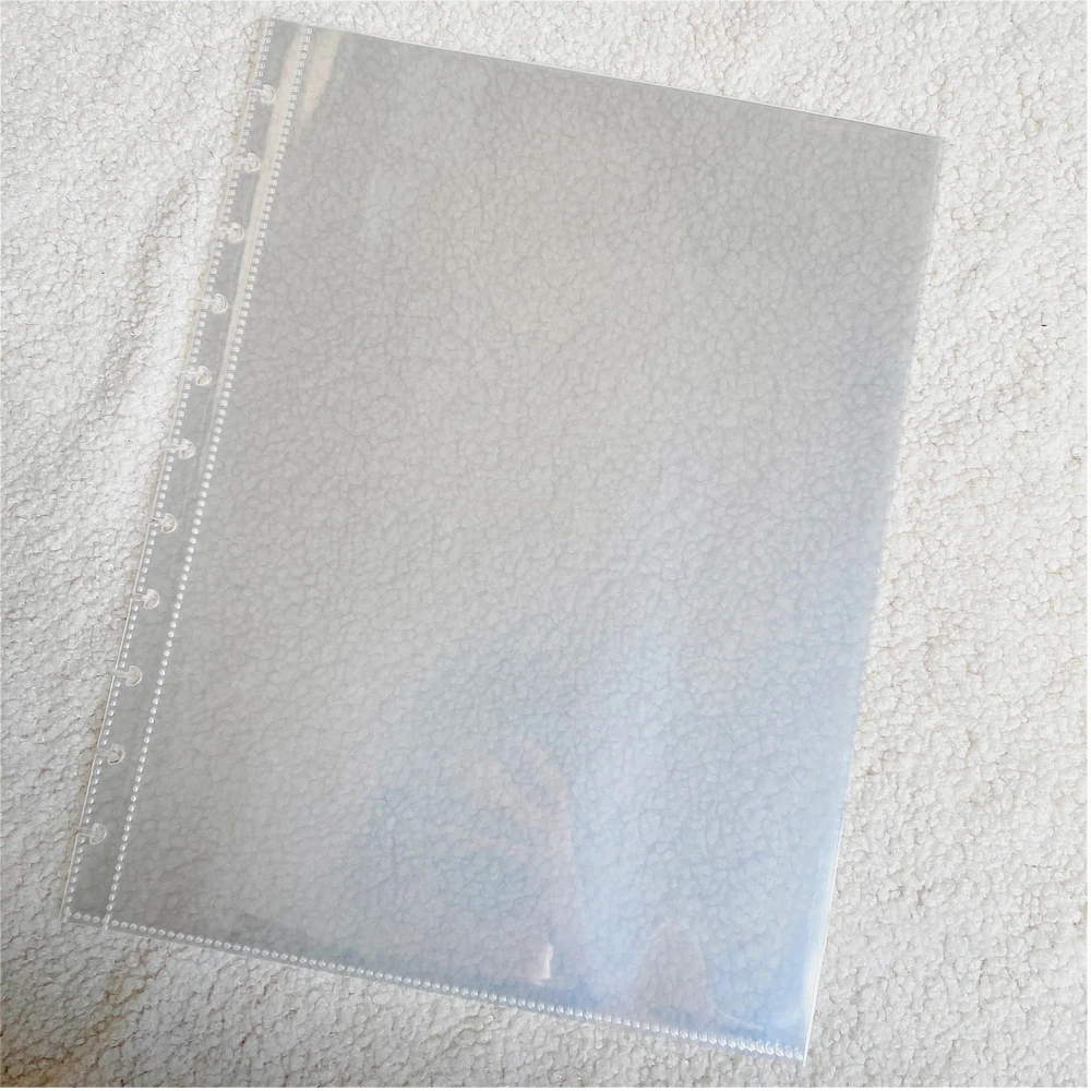 플라스틱 펀치 포켓 폴더 A4 A5, 버섯 구멍, 루스 리프 문서 시트 프로텍터, 투명 폴더 가방, 25 개