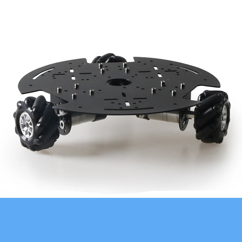 

60mm Mecanum Wheel Round Metal Panel Car Chassis Kit 4pcs DC Motors DIY RC ROS/Drift Intelligent Platform for Maker Learning