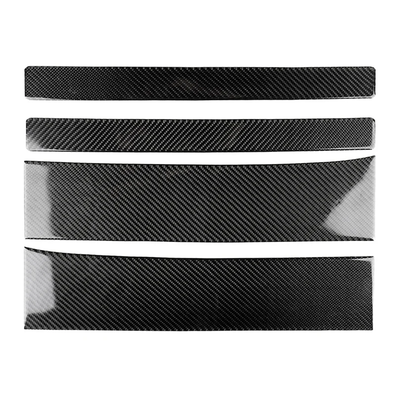 

4 PCS Carbon Fiber Interior Door Threshold Cover Trim Fit for Tesla Model X