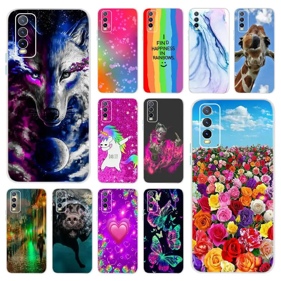 Простой силиконовый чехол для Vivo Y20 Y20i мягкие чехлы из ТПУ телефона 2020 Coque Fundas Y 20 |
