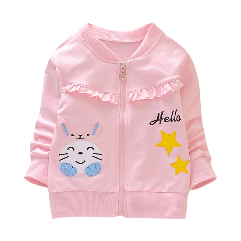 

TYKids Jacket Coat Spring Autumn Children's Jackets Cartoon Print Baby Girls Clothes Girl Tops Zipper Outwear Kid Coats Clothing