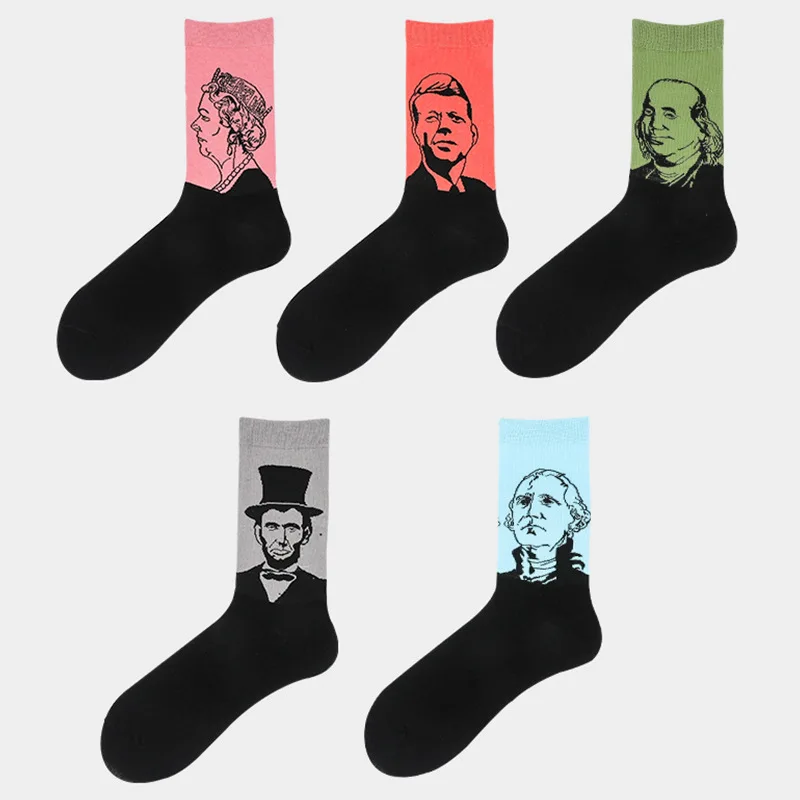 

Socks Men Women Unisex Personality Hip Hop Retro Art Van Gogh Mural World Famous Oil Painting Men Funny Happy Socks Meias Gift