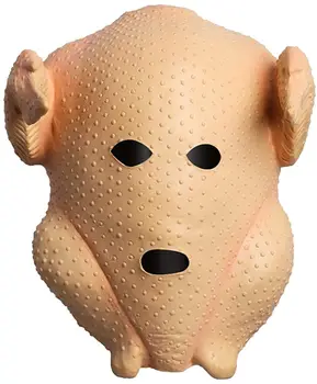 

Thanksgiving Turkey Chicken Head Mask Latex Full Head Animal Party Costumes Christmas Fancy Dress Party Masks Brown