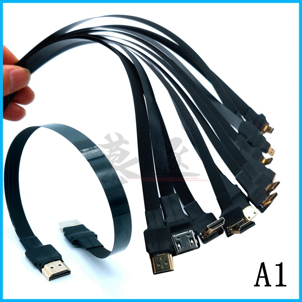 Плоский кабель 0 1 8 м FPV HDMI тип A штекер HDTV FPC для мультикоптера аэрофотосъемки 10 см