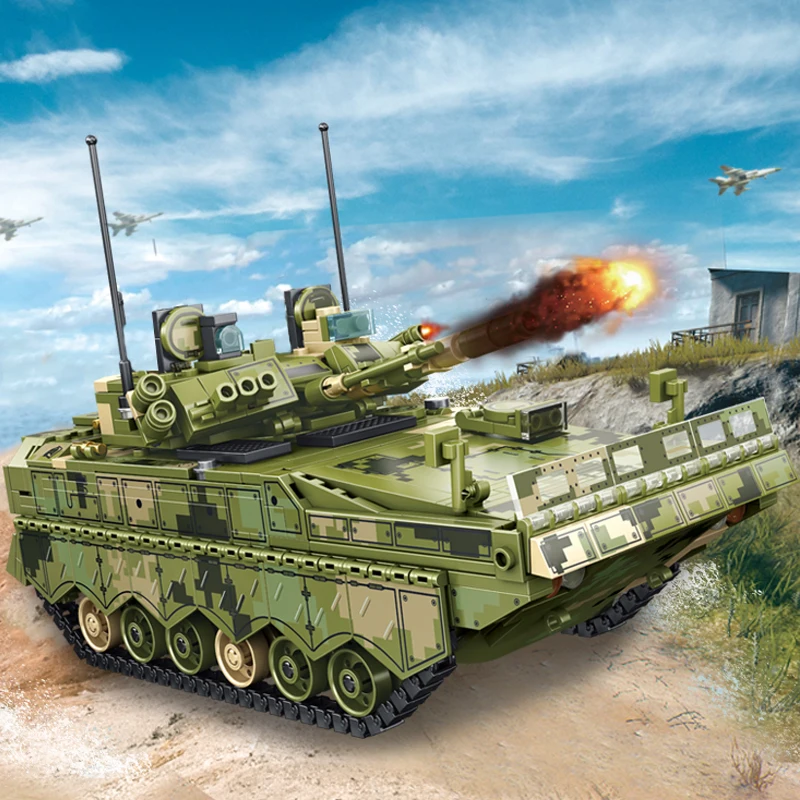 SEMBO военный боевой автомобиль Танк Panzer модель игрушки Кирпичи техника грузовик