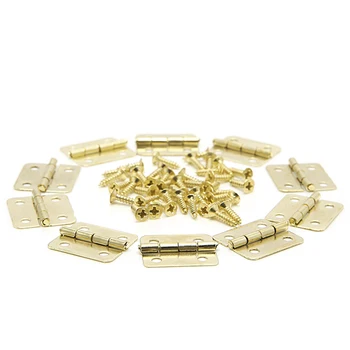 

10x Kitchen Cabinet Door 4 Holes Drawer Hinges Jewelry Box Furniture 18x16mm Y4QC