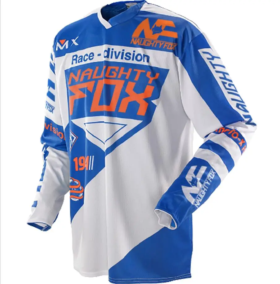 Мужская футболка для мотокросса 360 для взрослых MX ATV BMX MTB Dirt Bike для внедорожных гонок на мотоциклах - Цвет: Синий