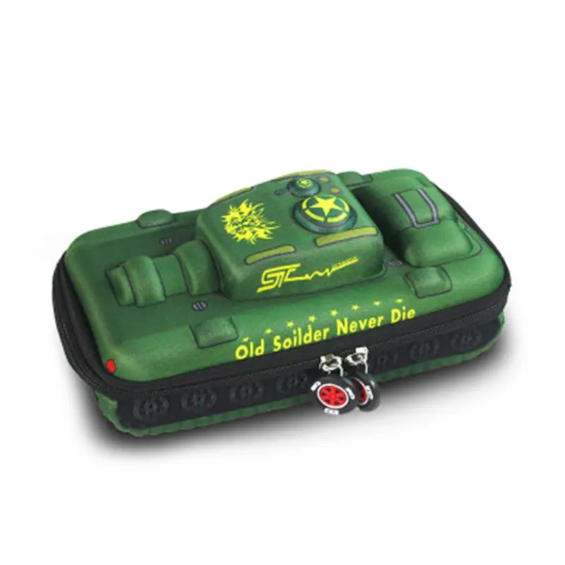 Креативный Танк автомобильный Карандаш сумка объемный пенал органайзер для хранения офисные школьные принадлежности канцелярские подарки для мальчика 19QA - Цвет: Green