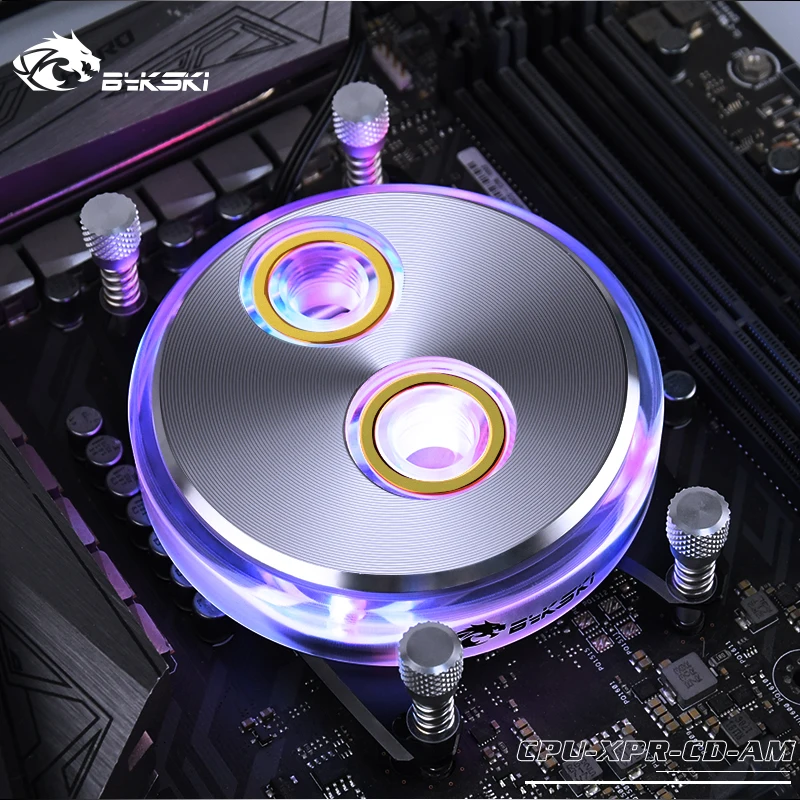 Bykski CPU-XPR-CD-AM CPU блок водяного охлаждения для Ryzen3/5/7/ThreadRippe RGB/RBW система освещения CD