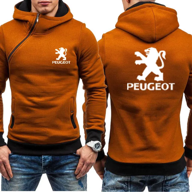 Мужская толстовка с капюшоном, Весенняя толстовка с логотипом peugeot Car, модная Осенняя флисовая хлопковая куртка на молнии в стиле хип-хоп, Harajuku, мужская одежда