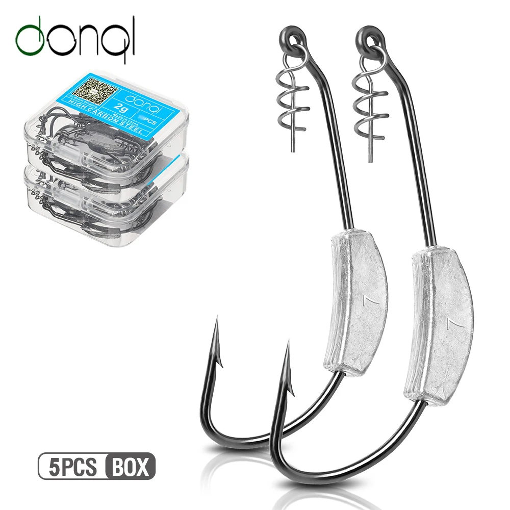 DONQL 5 шт./кор. офсетная печать бронзовых морских рыболовных крючков Lead Jig Head крючки широкая заводная рукоятка для мягкие приманки 2g-7g колючие рыболовные снасти
