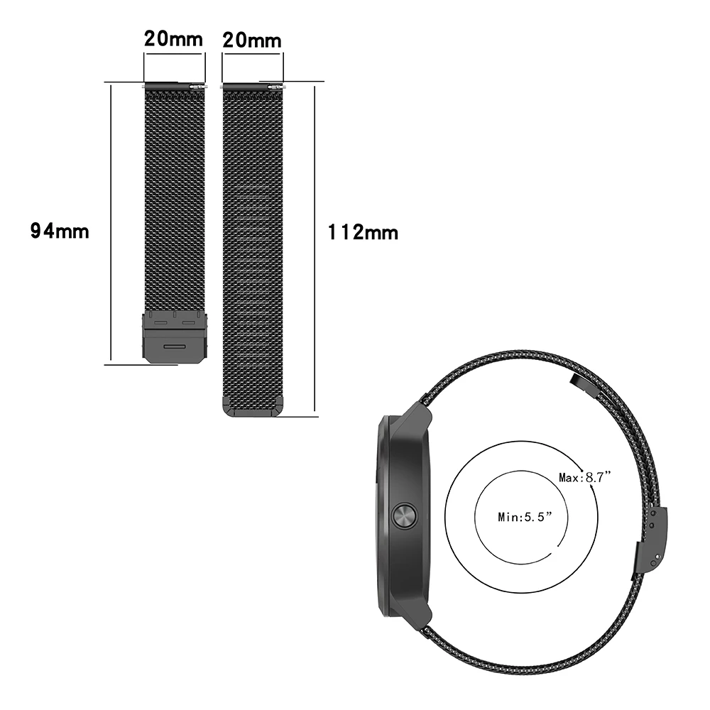 Ремешок для наручных часов Garmin CAME/vivoactive 3 аксессуары сетчатый Браслет из