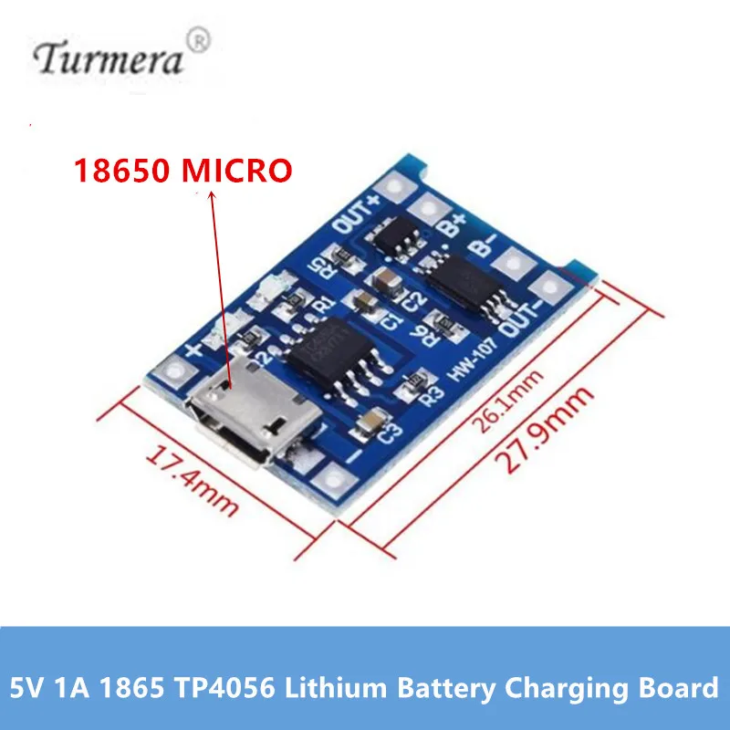 

type-c /Micro USB 5V 1A 18650 TP4056 Lithium Battery Charger Module Charging Board With Protection Dual Functions 1A Li-ion ju28